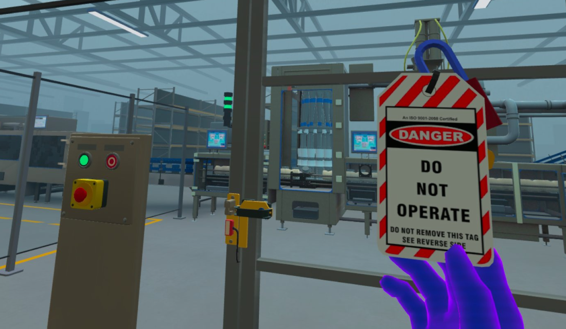 Operating machinery in VR