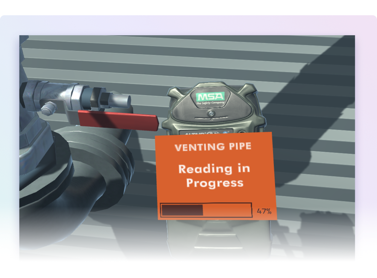 Gas pipe testing in VR