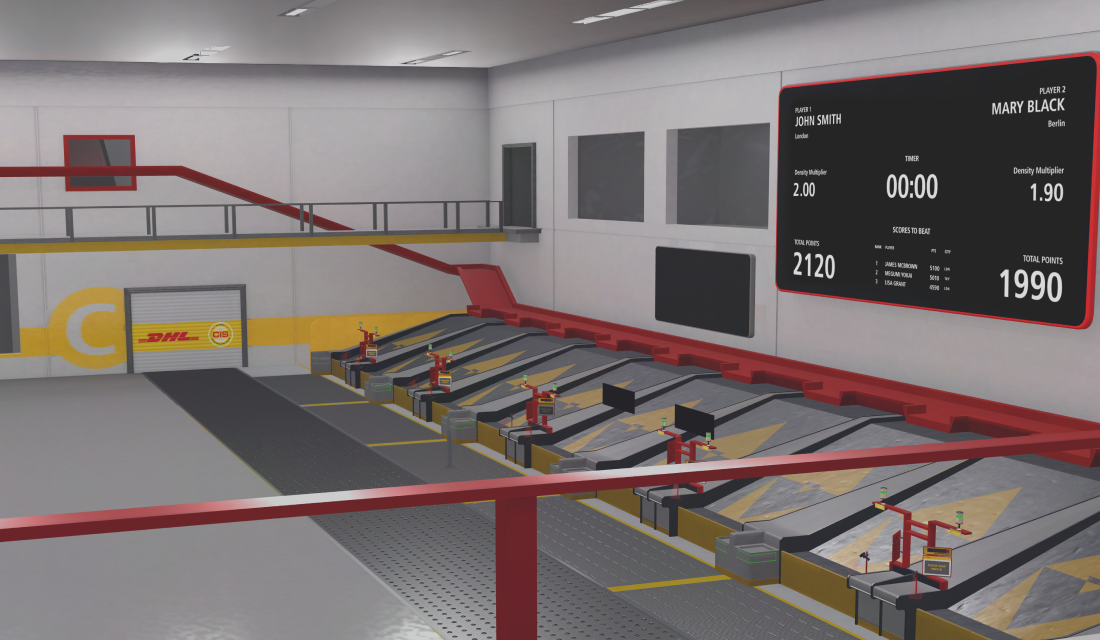 DHL warehouse in VR environment