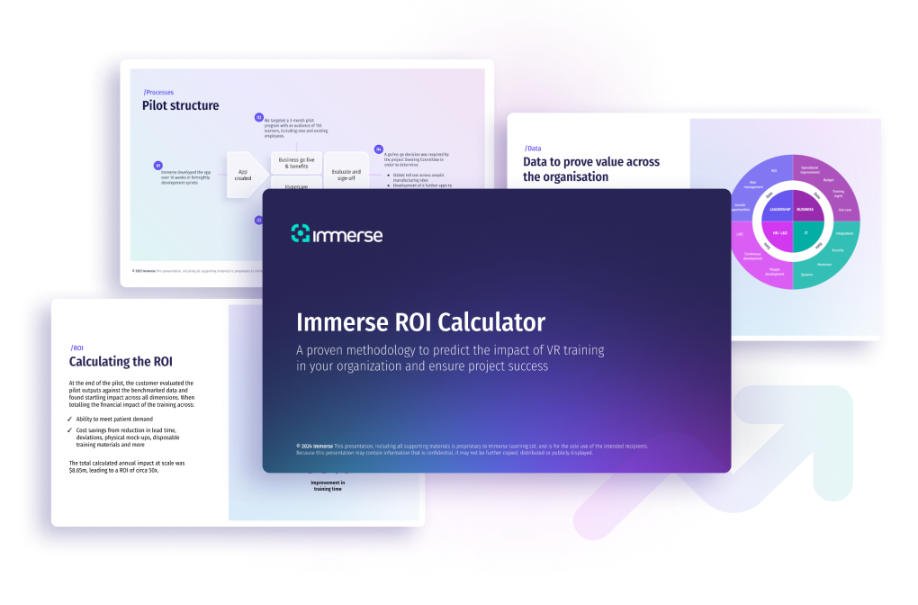 Deck showcasing Immerse ROI calculator