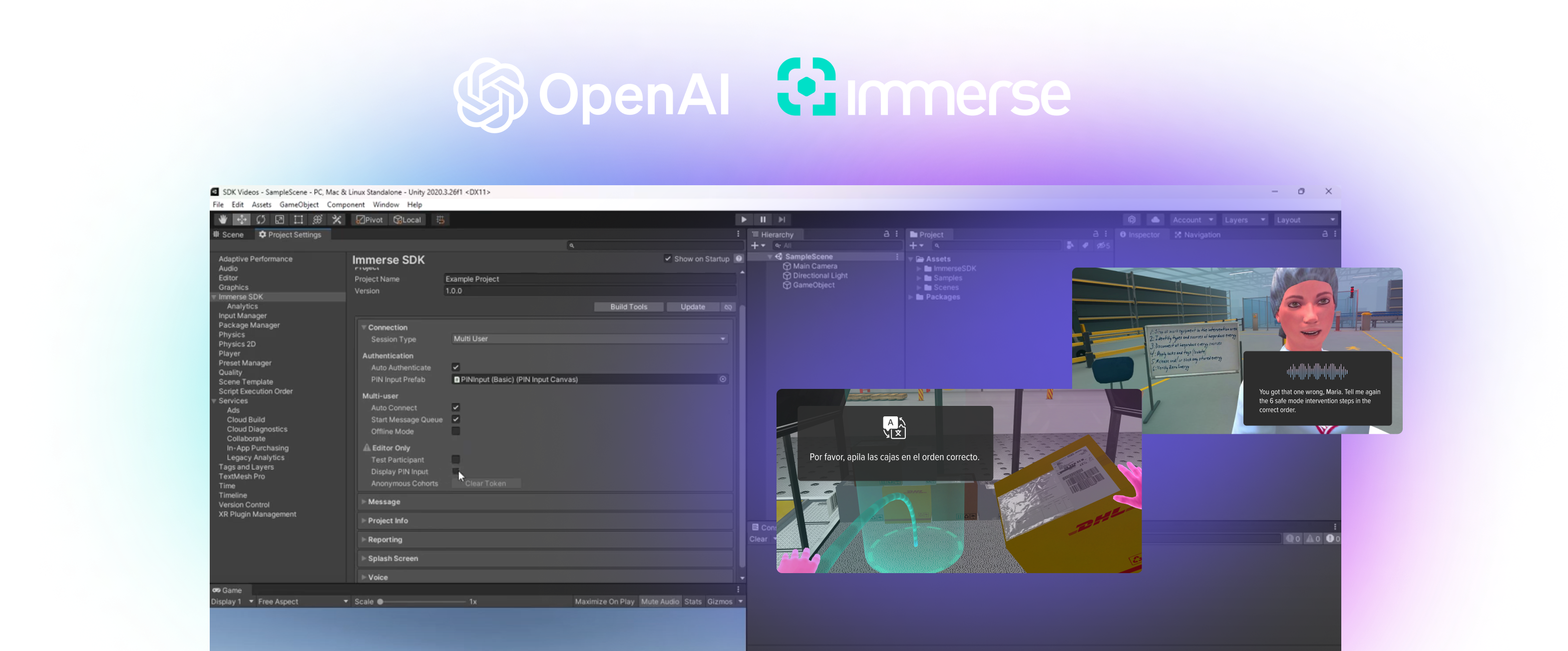 Open AI and Immerse SDK integration