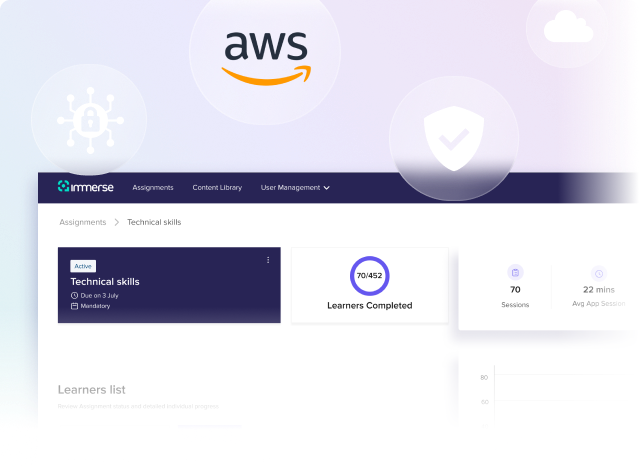 Secure Immerse Platform and AWS logo