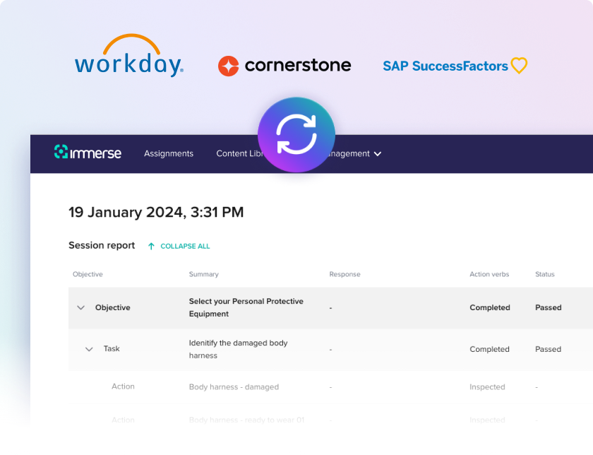 Immerse Platform and LMS logos