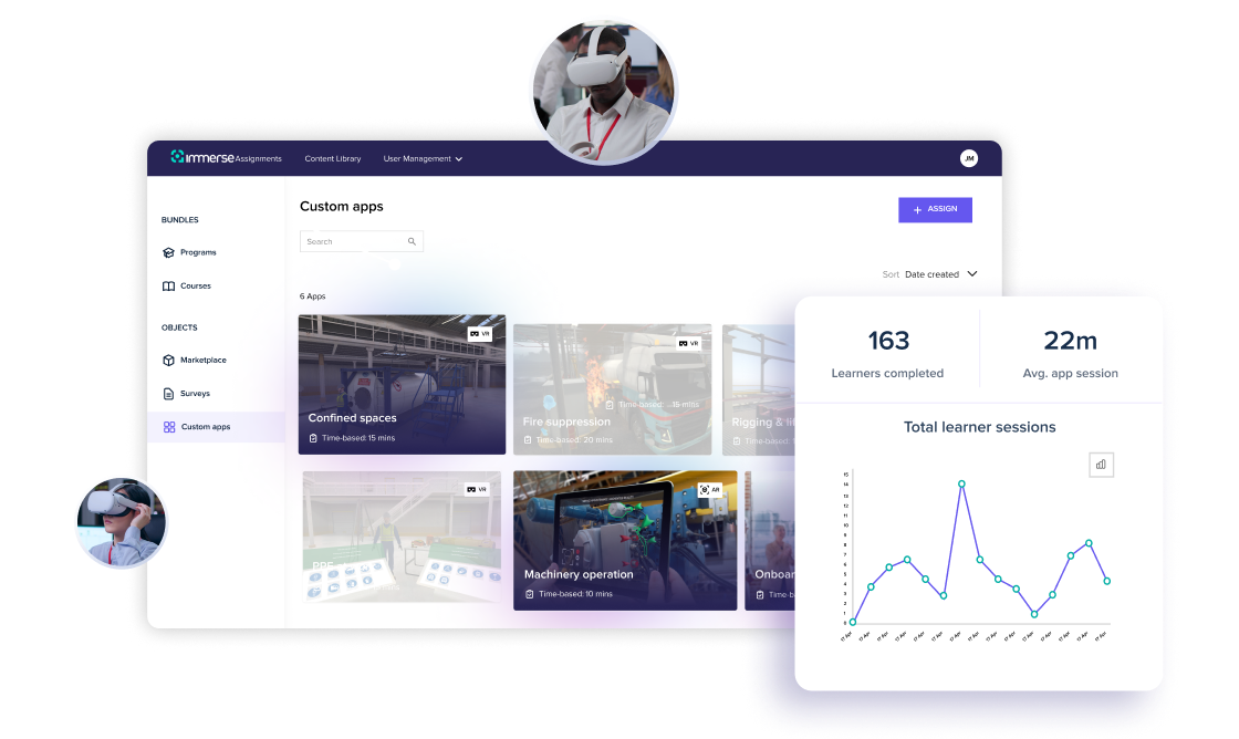 Immerse Platform and VR apps examples